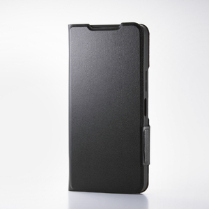 エレコム arrows We3用 手帳型ケース 極限 薄型 磁石付 ブラック PM-F261PLFUKBK-イメージ1