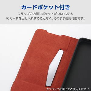 エレコム arrows We3用 手帳型ケース 極限 薄型 磁石付 ブラック PM-F261PLFUKBK-イメージ5