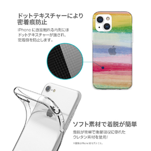 AKAN iPhone 13用ソフトクリアケース 海の波 ブルー AK20986I13-イメージ8