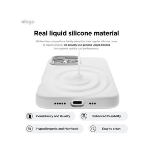 elago iPhone16Pro用シリコンケｰス ホワイト EL_IPRCSSCS3_WH-イメージ4