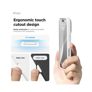 elago iPhone16Pro用シリコンケｰス ホワイト EL_IPRCSSCS3_WH-イメージ7