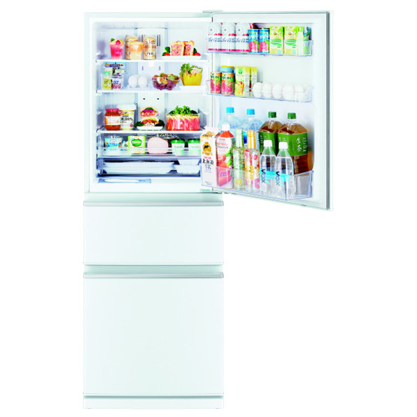 19年製 三菱 ノンフロン冷蔵庫 3ドア 330L MR-CX33EL-W形 ヨドバシ.com - 三菱電機 MITSUBISHI ELECTRIC 冷蔵庫 (330L・左