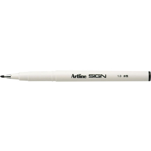 シヤチハタ アートラインサイン水性1.0 黒 1本 F857789-K-210ｸﾛ-イメージ1