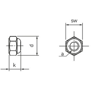 エスコ ゆるみ止ナイロンナット ステンレス 2個 M16 FCW0126-EA949JH-38-イメージ3