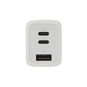 クオリティトラストジャパン PD67W対応 Type-C 2ポート/USB 1ポート ACアダプタ ホワイト QU-0200WH-イメージ1