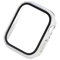エレコム Apple Watch Series 7(45mm)用フルカバーケース プレミアムガラス セラミックコート/硬度10H/指紋防止/飛散防止設計/高透明 クリア AW-21AFCGCCR