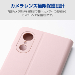 エレコム arrows We3用 手帳型ケース 極限 薄型 磁石付 ペールピンク PM-F261PLFUKPN-イメージ4