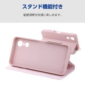 エレコム arrows We3用 手帳型ケース 極限 薄型 磁石付 ペールピンク PM-F261PLFUKPN-イメージ7