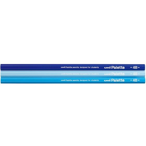 三菱鉛筆 uniかきかた鉛筆 6角 4B パステルブルー 12本 4B1ダース(12本)パステルブルー F839616-K55604B-イメージ2