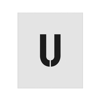 アイマーク ステンシル U 文字サイズ150×95mm FC336JD-8186138