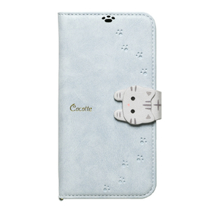 NATURAL design iPhone 15/14/13用手帳型ケース New Cocotte ブルーグレー IP23-61-COT09-イメージ1