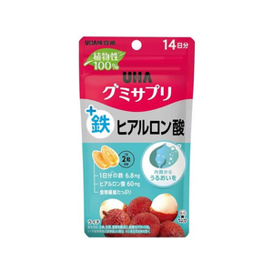 UHA味覚糖 UHAグミサプリ 鉄+ヒアルロン酸 14日分 FC748RE-イメージ1