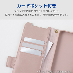 エレコム arrows We3用 手帳型ケース 極限 磁石付 耐衝撃 ハンドストラップ付 ペールピンク PM-F261PLFY4KPN-イメージ6