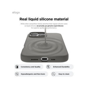 elago iPhone16Pro用シリコンケｰス ミディアムグレー EL_IPRCSSCS3_MG-イメージ4