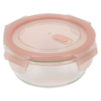 パール金属 耐熱ガラスバルブ付保存容器丸型 370ml FC173NX-HB-5955