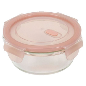 パール金属 耐熱ガラスバルブ付保存容器丸型 370ml FC173NX-HB-5955-イメージ1