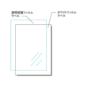 エーワン 手作りステッカーA4ノーカット 高画質 ホワイト+透明フィルム F877064-28894-イメージ1