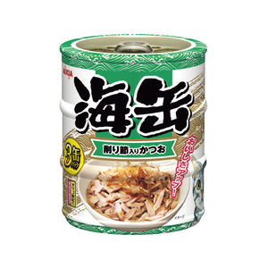 アイシア 海缶ミニ3P 削り節入りかつお 180g(60g×3缶) ｳﾐｶﾝﾐﾆ3Pｹｽﾞﾘﾌﾞｼｲﾘｶﾂｵ-イメージ1