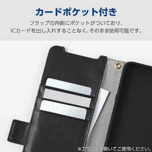 エレコム arrows We3用 手帳型ケース 極限 磁石付 耐衝撃 ブラック PM-F261PLFY5KBK-イメージ6