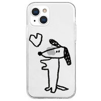 AKAN iPhone 13用ソフトクリアケース イヌハート AK20989I13