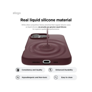 elago iPhone16Pro用シリコンケｰス バーガンディー EL_IPRCSSCS3_BD-イメージ4