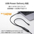 エレコム USB Type-C&trade; - USB Type-C 2WAYケーブル(USB2．0/140W/メッシュ) ブラック MPA-CCCA12BK-イメージ7