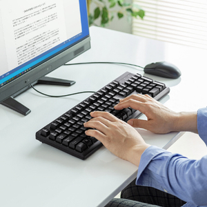 サンワサプライ 日本語109キーボード ブラック SKB-109PBK-イメージ9