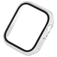エレコム Apple Watch Series 7(45mm)用フルカバーケース プレミアムガラス 高透明/硬度10H/指紋防止/飛散防止設計/傷・汚れ防止 クリア AW-21AFCGCR