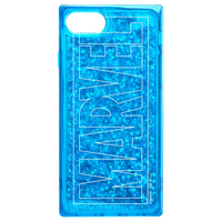 PGA iPhone 8/7/6s/6用グリッターケース  ロゴ ブルー PG-DLQ17M07MVL