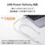 エレコム USB Type-C&trade; - USB Type-C 2WAYケーブル(USB2．0/140W/メッシュ) ホワイト MPA-CCCA12WH-イメージ7