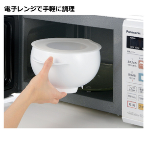 リッチェル らくチンお料理ボウル たれーぬ (Mサイズ) ホワイト ﾗｸﾁﾝﾎﾞｳﾙﾀﾚ-ﾇMW-イメージ8