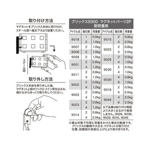 ライクイット ブリックス用マグネットパーツ 2個入 FCF320S-イメージ3