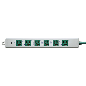サンワサプライ 医用接地プラグ付き電源タップ(3P・6個口・3m) グリーン TAP-HPM6-3G-イメージ2