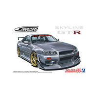 アオシマ ﾁﾕ-ﾝﾄﾞｶ-50BNR34ｽｶｲﾗｲﾝGTRR 1/24 C-WEST BNR34
