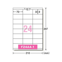 エーワン IJラベル[手作りサインラベル]A4 24面 4セット F856750-31088