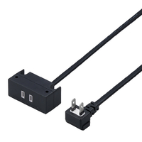 ヤザワ 家具用コンセント1個口1．8m ブラック H51018BK