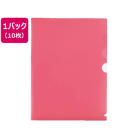 プラス 仕切り付ホルダー・3ポケット A4 ピンク 10枚 ピンク1パック(10枚) F718692-88234