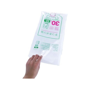 ジャパックス 手付きポリ袋 マチ付き 30L 透明 30枚 FCE006S-OL03-イメージ2