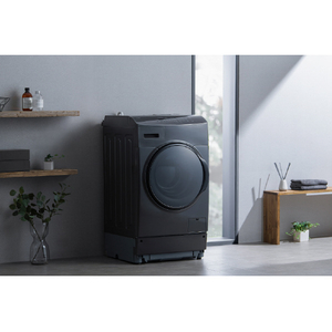 アイリスオーヤマ 【左開き】8．0kgドラム式洗濯乾燥機 ブラック FLK852-B-イメージ7