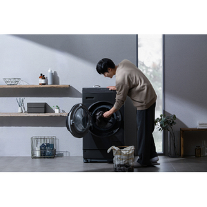 アイリスオーヤマ 【左開き】8．0kgドラム式洗濯乾燥機 ブラック FLK852-B-イメージ9