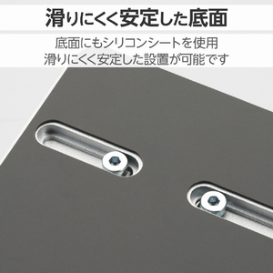 エレコム ノートパソコンスタンド(縦置き/1台用/アルミ) シルバー PCA-LTSV03SV-イメージ6