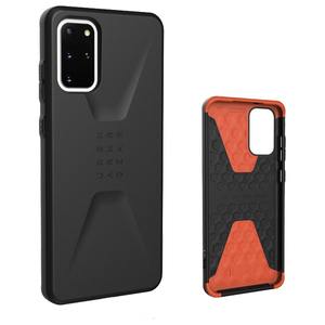 プリンストン Galaxy S20+用 CIVILIANケース ソリッドデザイン 耐衝撃 UAG-GLXS20PLSCシリーズ ブラック UAG-GLXS20PLSC-BK-イメージ1