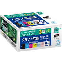 エコリカ エプソン用リサイクルインクカートリッジ 6色パック F040415-ECI-EKUIL-6P