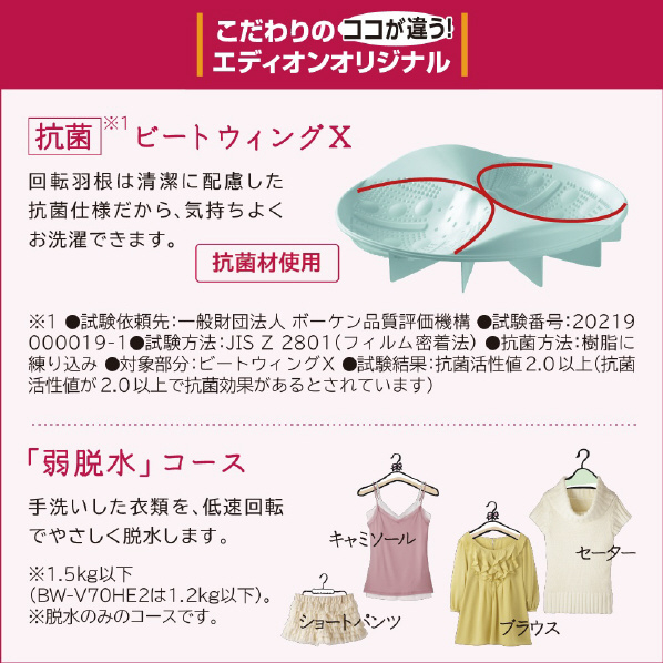 日立 10.0kg全自動洗濯機 e angle select ビートウォッシュ ホワイト BW-X100HE2 W コース ナイアガラビート洗浄 0kg