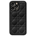 GAACAL Phone 14 Pro用キルティングPUレザーケース ブラック P00273BKQP