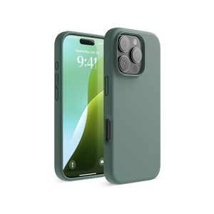 elago iPhone16Pro用シリコンケｰス ミッドナイトグリーン EL_IPRCSSCS3_GN-イメージ1