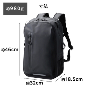 エレコム 防水ビジネスリュック(22L) ブラック BM-BPWP01BK-イメージ8