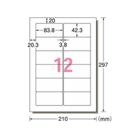 エーワン スーパーエコノミーラベル A4 12面 500枚 F052202-77027