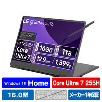 LG Electronics Japan ノートパソコン LG gram Pro 2in1 16 オブシディアンブラック 16T90TP-GA78J