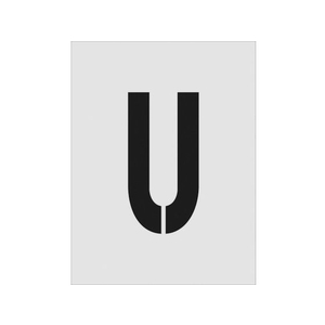 アイマーク ステンシル U 文字サイズ250×125mm FC337JD-8186170-イメージ1